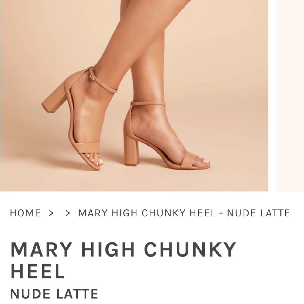 Birdy grey Mary nude chunky heel